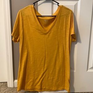 Large, yellow t-shirt